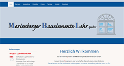Desktop Screenshot of marienberger-bauelemente.de