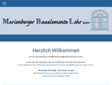 Tablet Screenshot of marienberger-bauelemente.de